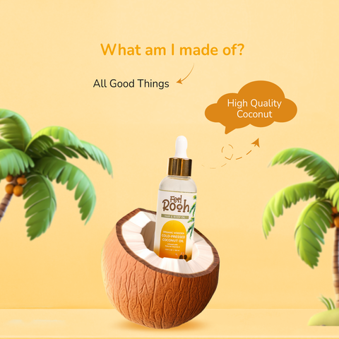 Feel Rooh Organic Wooden Cold-Pressed Coconut Oil
