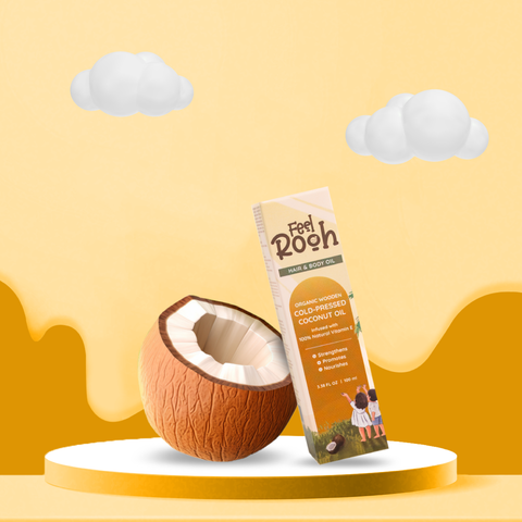 Feel Rooh Organic Wooden Cold-Pressed Coconut Oil