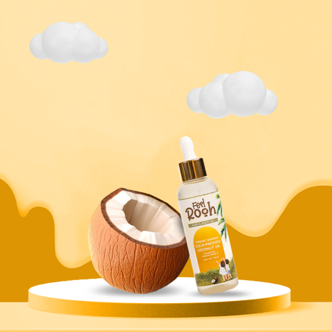 Feel Rooh Organic Wooden Cold-Pressed Coconut Oil